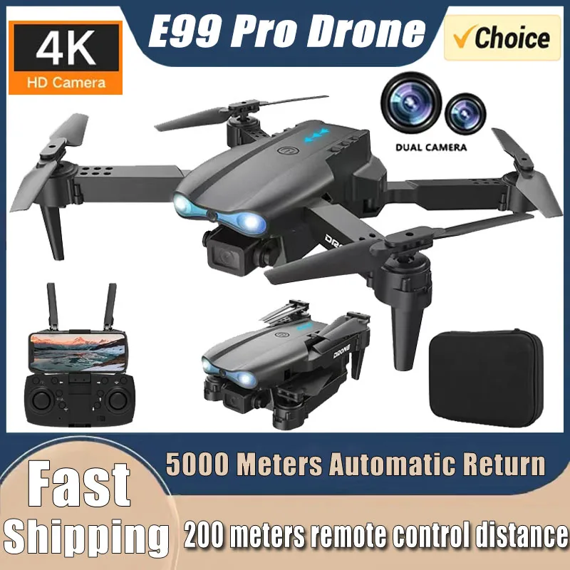 Drone Camera Wide Angle - โดรนรุ่นใหม่ E99Pro RC 4K ระดับมืออาชีพ พร้อมกล้องมุมกว้างคู่