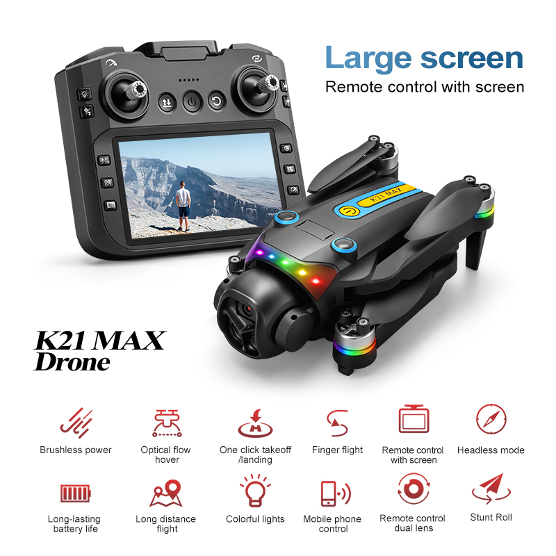 Drone Camera Wide Angle - โดรนถ่ายภาพทางอากาศกลางแจ้ง กล้องคู่ ระบบไฟฟ้า 90 ° 120