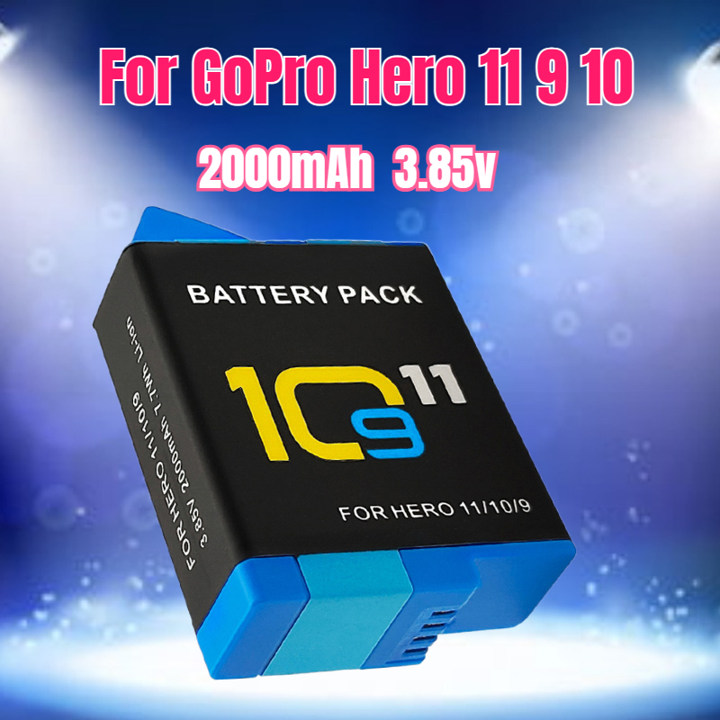 Drone Camera Action - แบตเตอรี่ 3.85V 2000mAh ถอดรหัสเต็มรูปแบบ สำหรับกล้อง GoPro