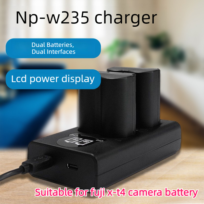 Drone Camera Action - แบตเตอรี่ 2200mAh NP-W235 พร้อมจอ LCD และระบบชาร์จคู่