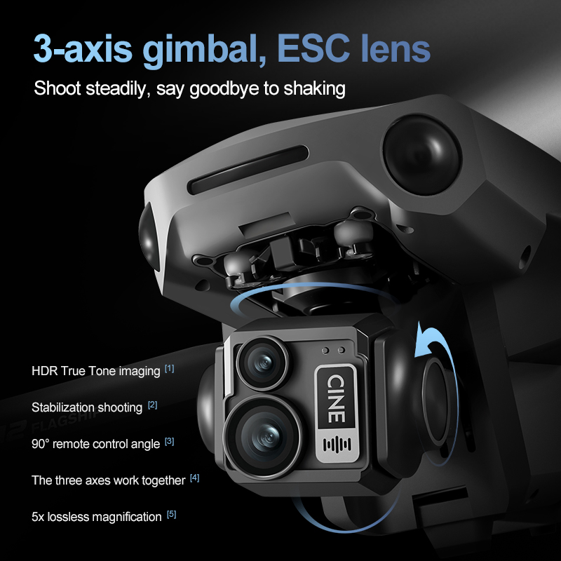 โดรนควอดคอปเตอร์ 8K 3 แกนกันสั - Drone Camera With Gimbal บทวิจารณ์และราคา
