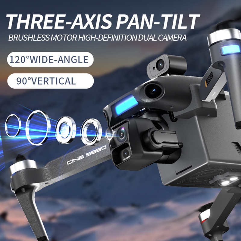 โดรนกล้องคู่ 8K รุ่นใหม่ ปี 20 - Drone Camera With Gimbal บทวิจารณ์และราคา