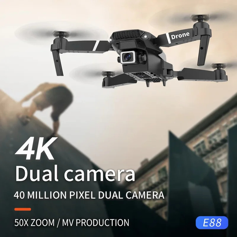 โดรนพับได้อัจฉริยะ E88 Pro รอง - Drone Camera Professional บทวิจารณ์และราคา